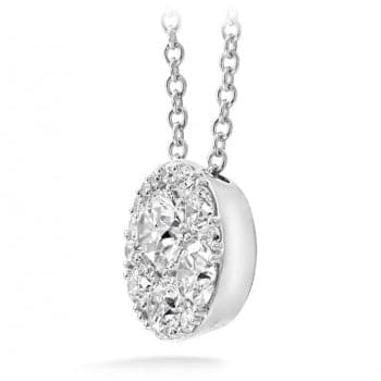 Hearts on Fire Necklaces and Pendants Hearts on Fire Tessa 18K White Gold Round Diamond Pendant