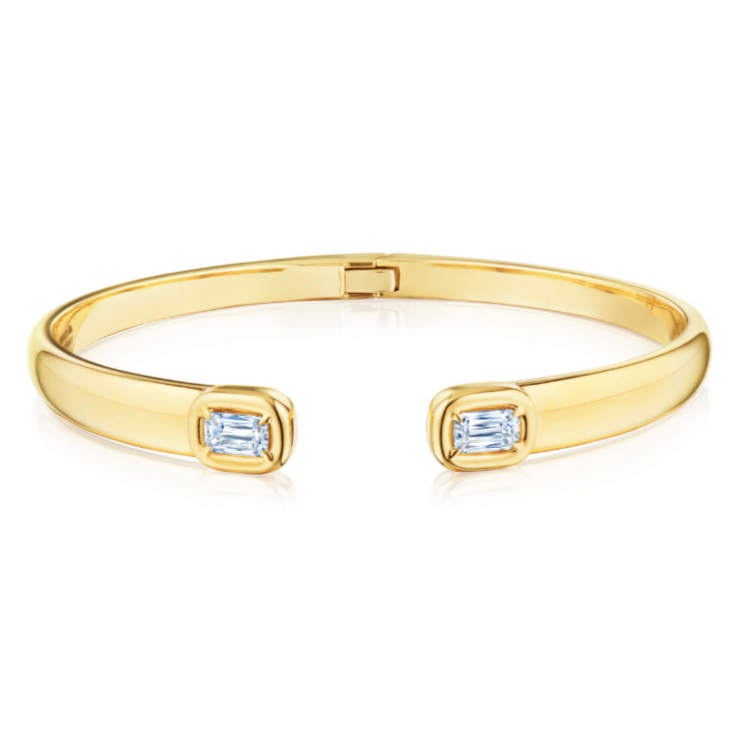 Kwiat Bracelet Kwiat 18K Yellow Gold Ashoka Diamond Open Cuff Bracelet