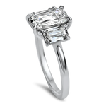 Kwiat Engagement Ring Kwiat Platinum Ashoka Cut Three Stone Diamond Engagement Ring 6.5