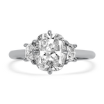 Kwiat Engagement Ring Kwiat Platinum Cushion Cut Three Stone Diamond Engagement Ring 5.75
