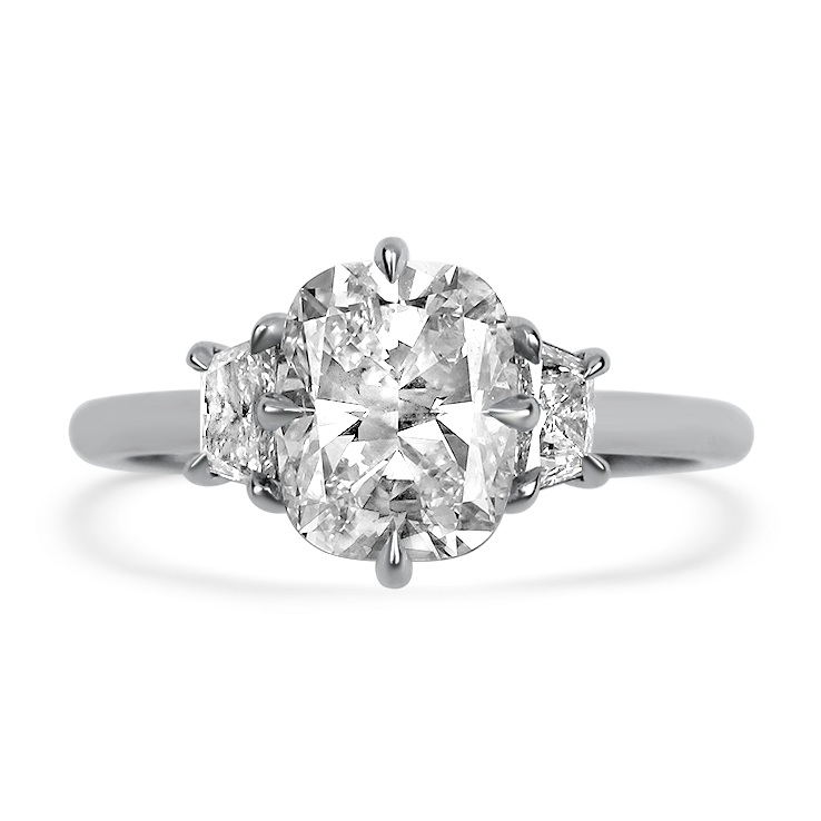 Kwiat Engagement Ring Kwiat Platinum Cushion Cut Three Stone Diamond Engagement Ring 5.75