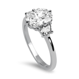 Kwiat Engagement Ring Kwiat Platinum Cushion Cut Three Stone Diamond Engagement Ring 5.75