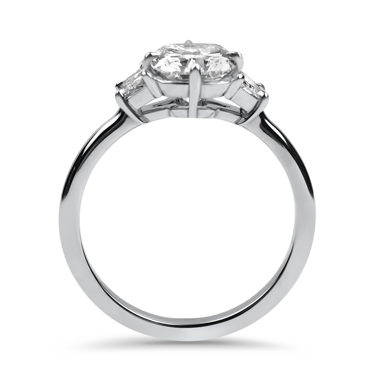 Kwiat Engagement Ring Kwiat Platinum Cushion Cut Three Stone Diamond Engagement Ring 5.75