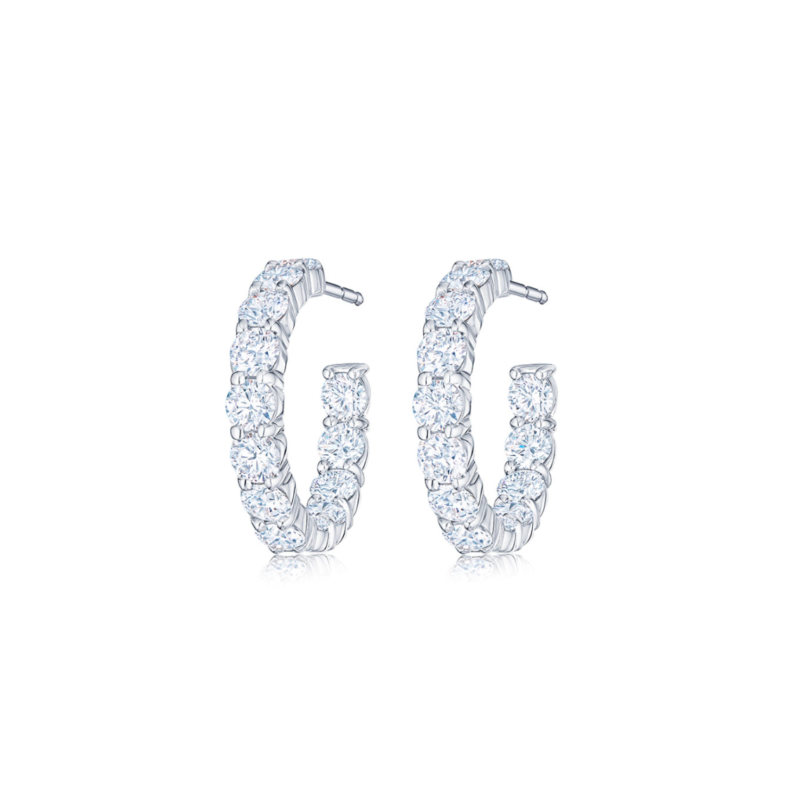 Kwiat Earrings Kwiat Reserve Diamond Hoop Earrings in 18k White Gold