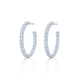Kwiat Earrings Kwiat Reserve Diamond Hoop Earrings in 18k White Gold