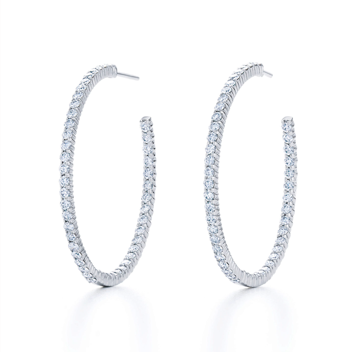 Kwiat Earrings Kwiat Reserve Diamond Hoop Earrings in 18k White Gold