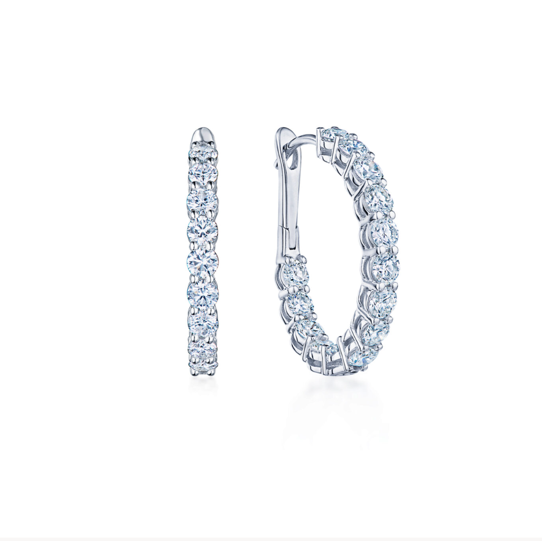 Kwiat Earrings Kwiat Reserve Diamond Hoop Earrings in 18k White Gold