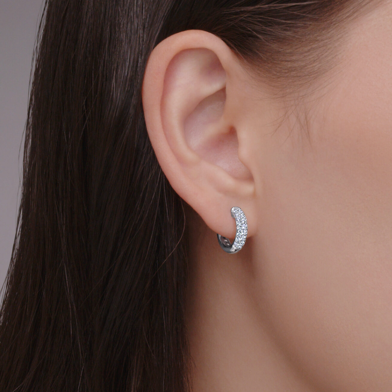 Kwiat Earrings Kwiat Reserve Moonlight Petite Hoop Pavé Diamond Earrings in 18K White Gold - .40ctw
