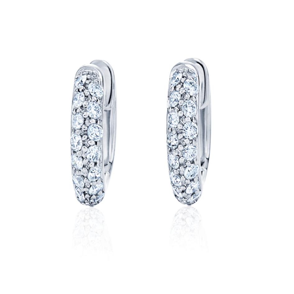 Kwiat Earrings Kwiat Reserve Moonlight Petite Hoop Pavé Diamond Earrings in 18K White Gold - .40ctw