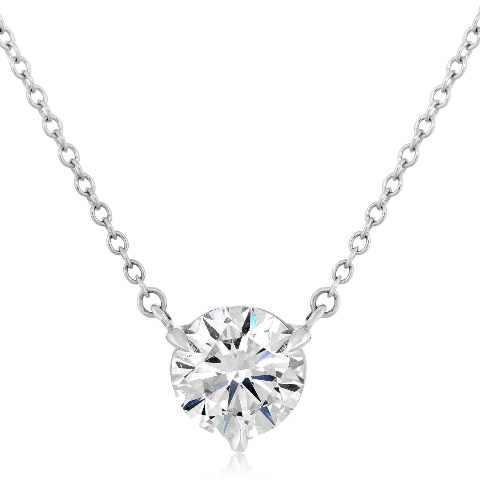 Kwiat Necklaces and Pendants Kwiat Reserve Round Diamond Solitaire Pendant Necklace in Platinum – .50ctw