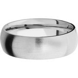 Lashbrook Custom 14K White Gold + Satin Finish 7 mm wide Domed 14K White Gold band.
