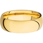 Lashbrook Custom 14K Yellow Gold + Polish Finish 7 mm wide Domed 14K Yellow Gold band.