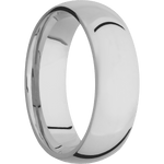 Lashbrook Custom Titanium + Polish Finish 7 mm wide Domed Titanium band.