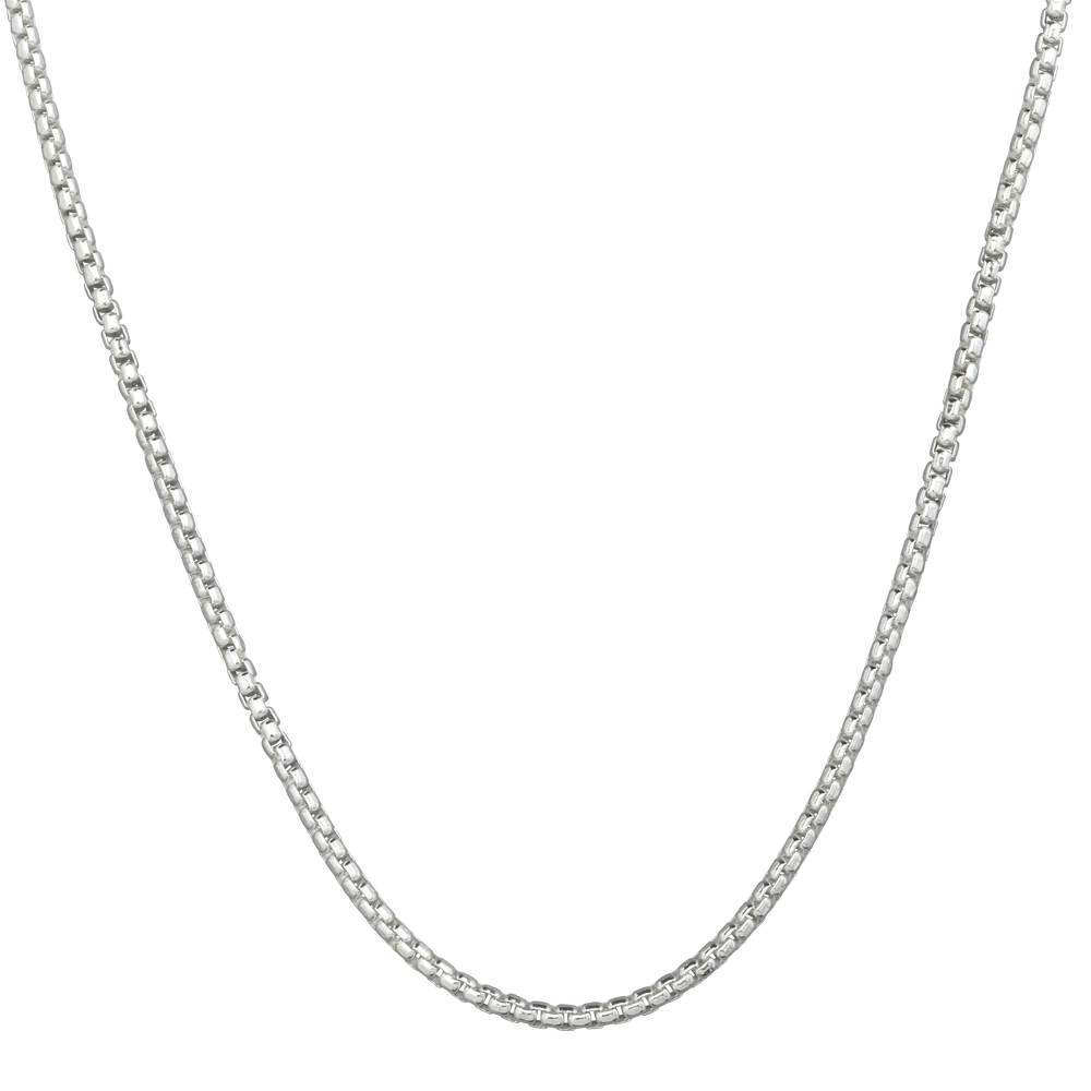 3mm Rounded Box Chain LOLA Sterling Silver 3mm Rounded Box Chain | Maine & New Hampshire ...