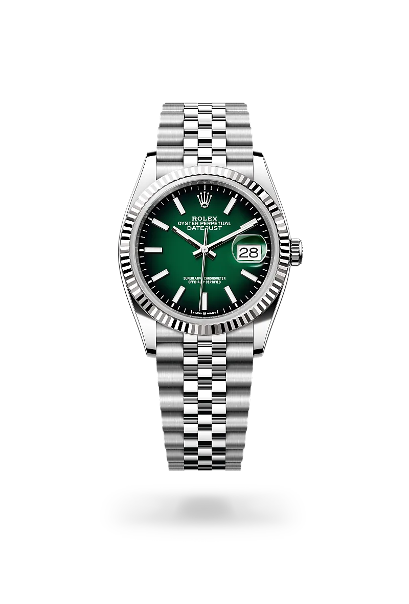 Rolex Datejust 36 in Oyster, 36 mm, Oystersteel and white gold
