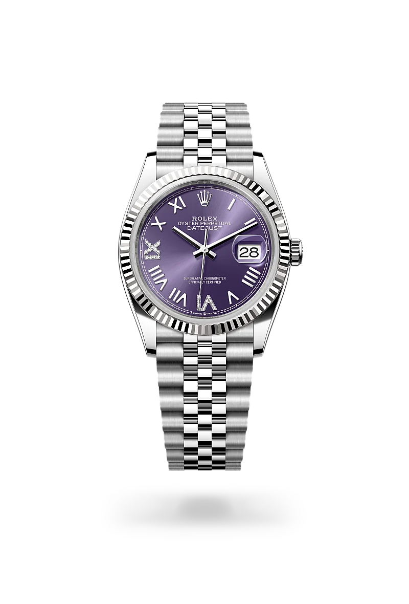 Rolex Datejust 36 in Oyster, 36 mm, Oystersteel and white gold