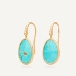 Marco Bicego Earrings Marco Bicego 18k Yellow Gold Lunaria Diamond & Turquoise Earrings