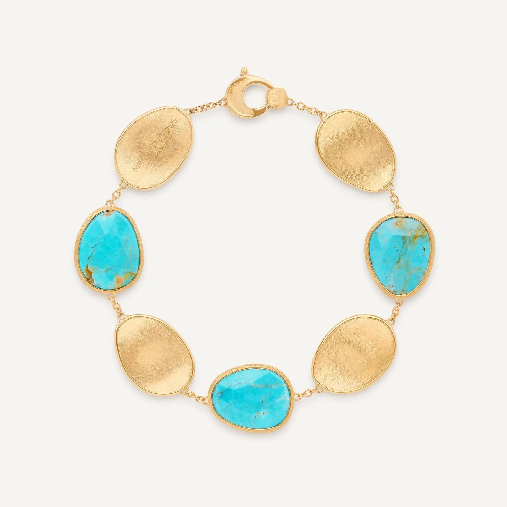 Marco Bicego Bracelet Marco Bicego 18k Yellow Gold Lunaria Turquoise & Gold Bracelet