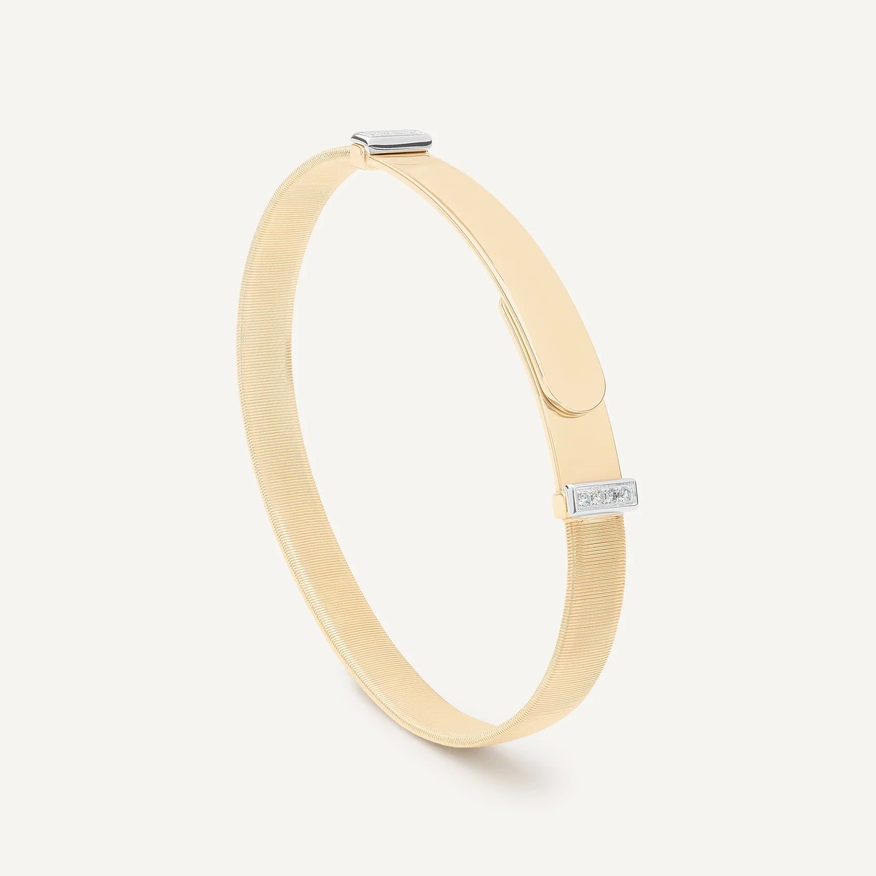 Marco Bicego Bracelet Marco Bicego 18k Yellow Gold Masai Large Gold Coil & Diamond Bangle Bracelet