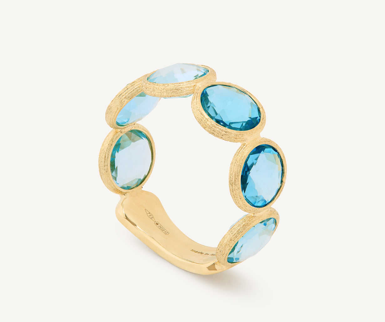 Marco Bicego Jaipur Color 18K Yellow Gold Band Ring with Topazes