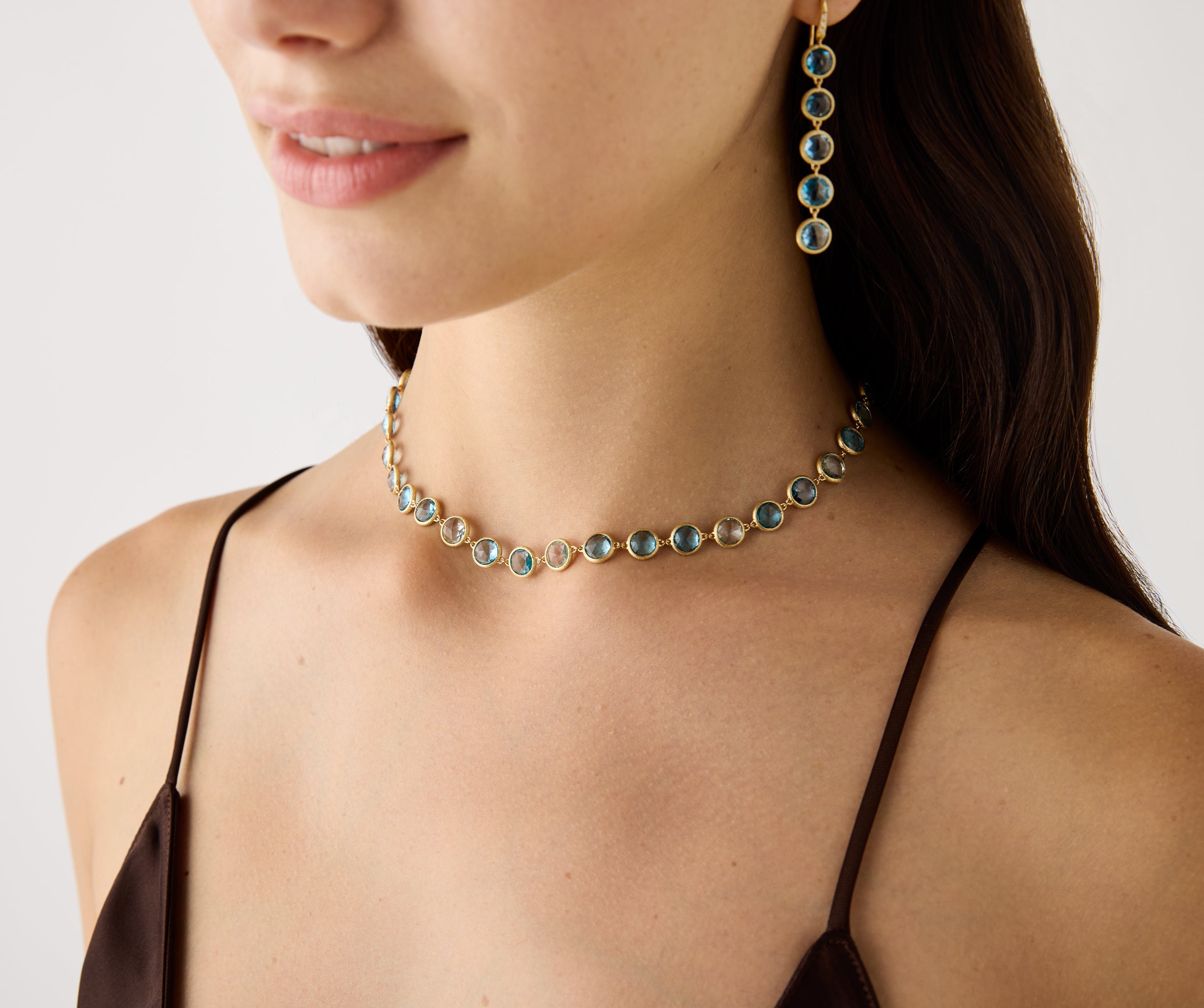 Marco Bicego Jaipur Color 18K Yellow Gold Necklace with Topazes - view 2