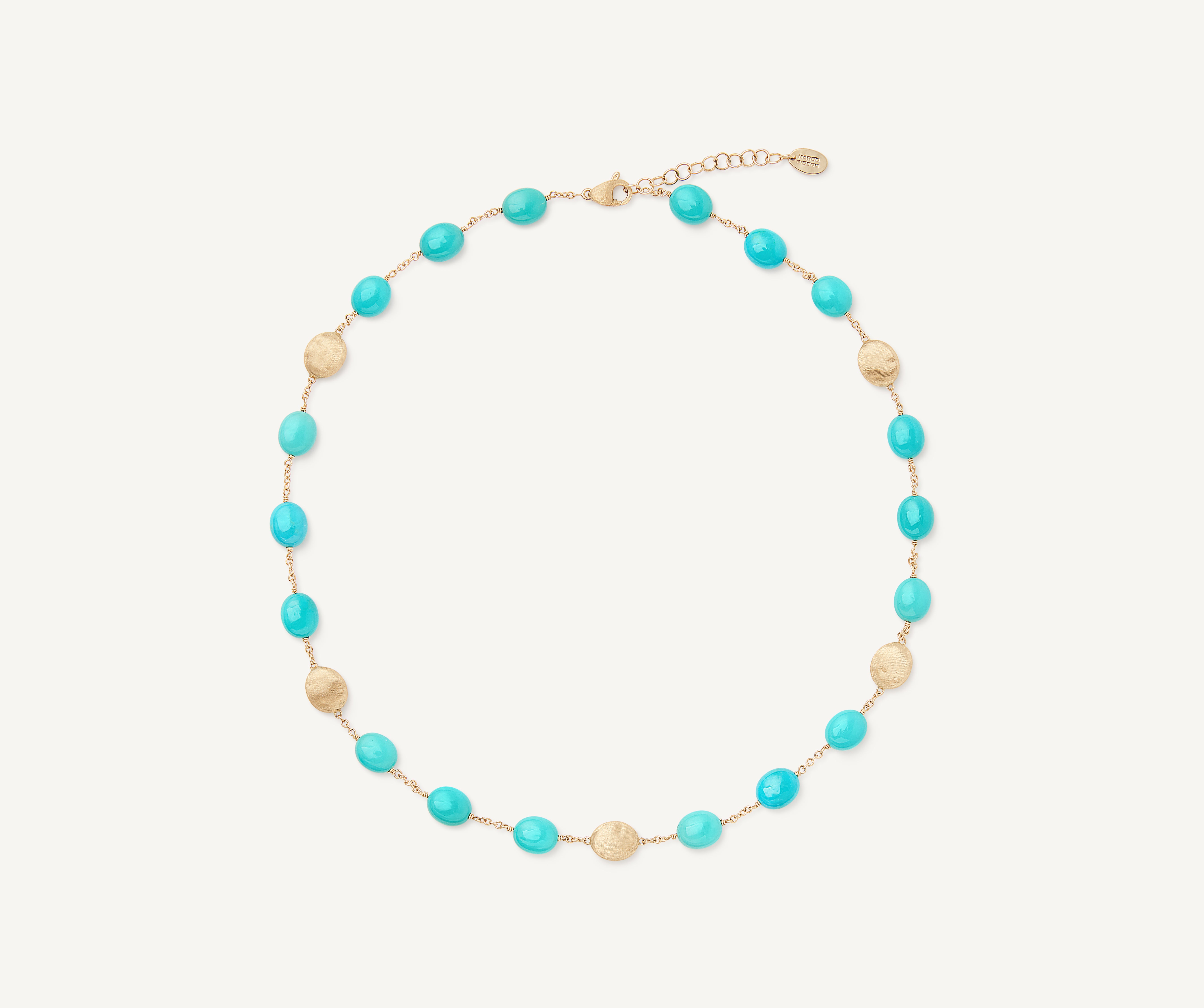 Marco Bicego Siviglia 18K Yellow Gold Turquoise and Gold Necklace - view 2