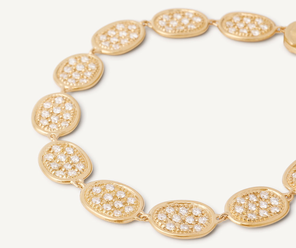 Marco Bicego Lunaria 18K Yellow Gold Diamond Pavé Bracelet