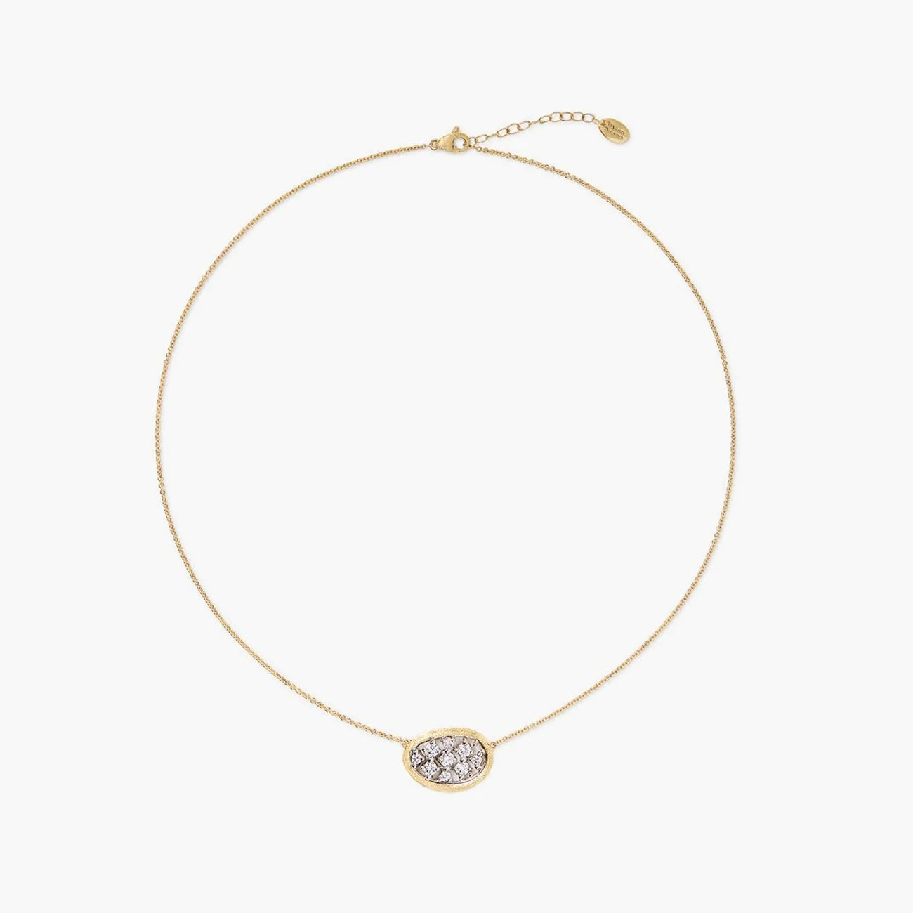 Marco Bicego Necklace Marco Bicego Lunaria 18K Yellow Gold Diamond Petal Pendant Necklace