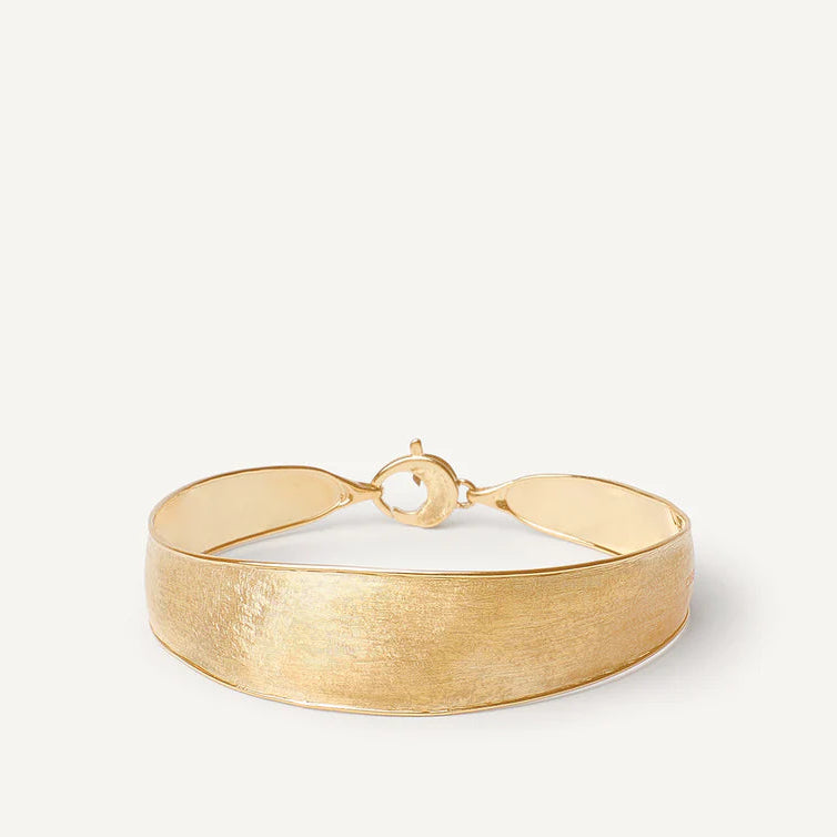 Marco Bicego Bracelet Marco Bicego Lunaria 18k Yellow Gold Graduated Brushed Bangle Bracelet