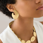 Marco Bicego Earrings Marco Bicego Lunaria 18K Yellow Gold Irregular Petal Statement Earrings