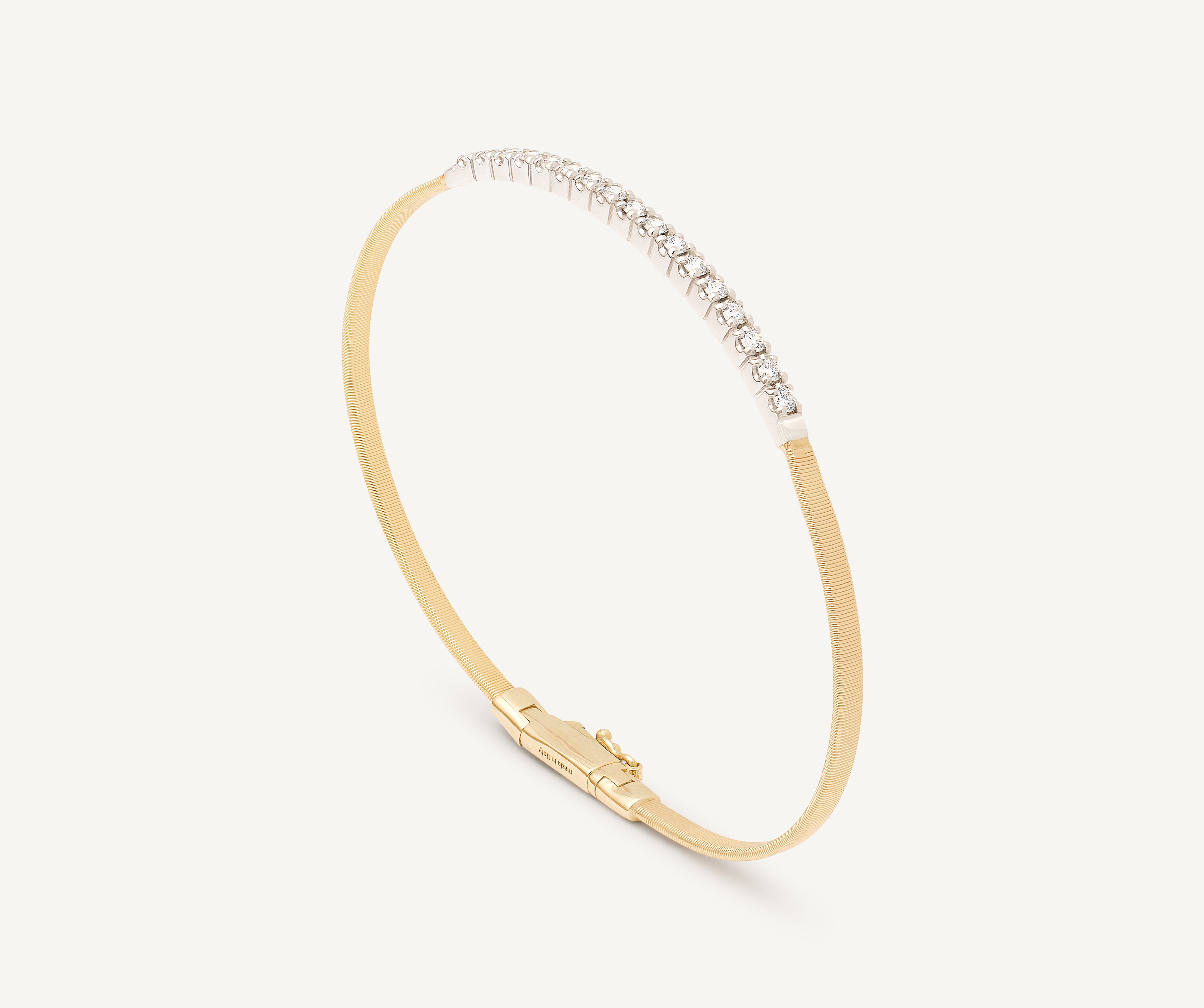 Marco Bicego Bracelet Marco Bicego Masai 18K Yellow and White Gold Diamond Bangle Bracelet