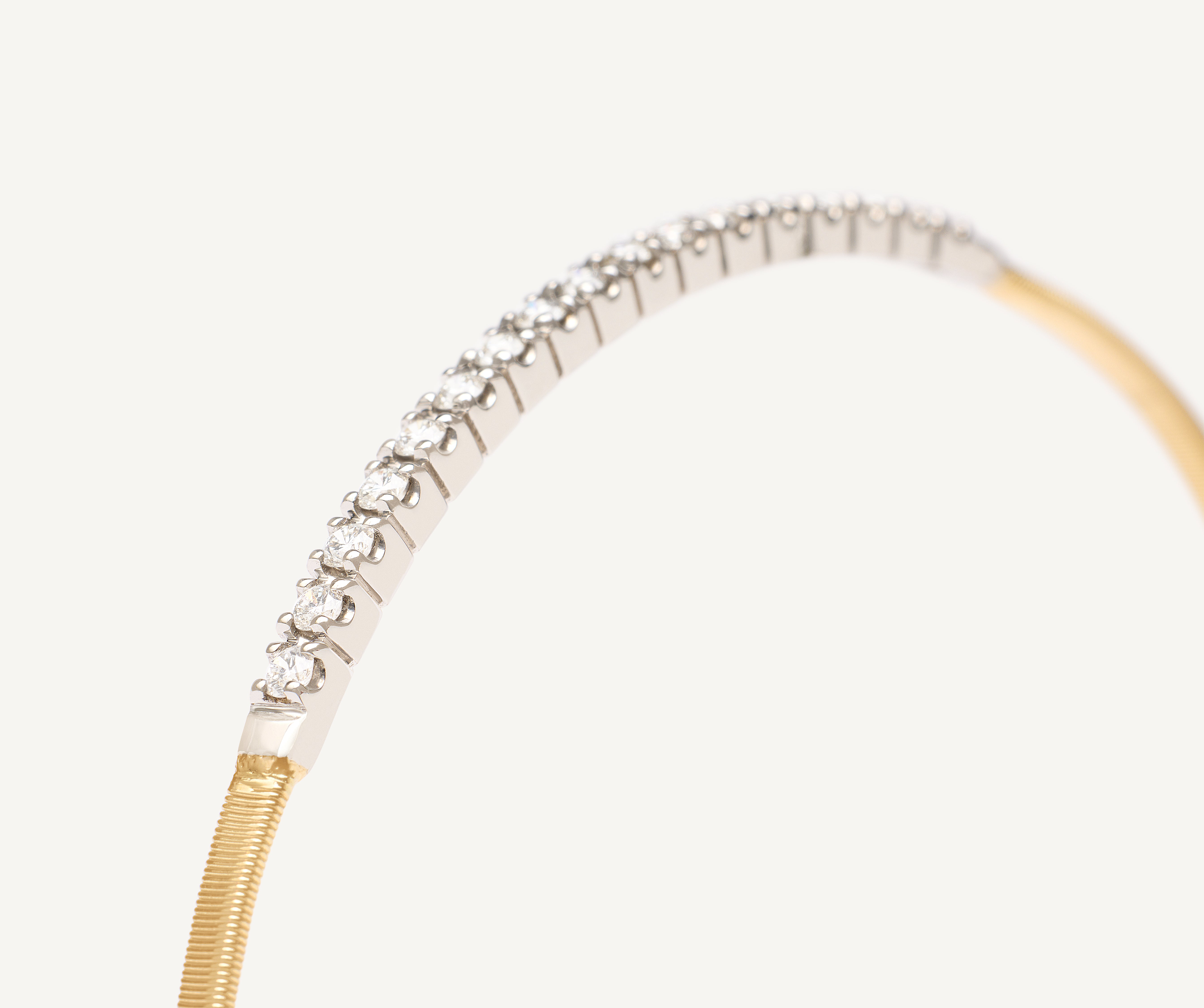 Marco Bicego Bracelet Marco Bicego Masai 18K Yellow and White Gold Diamond Bangle Bracelet