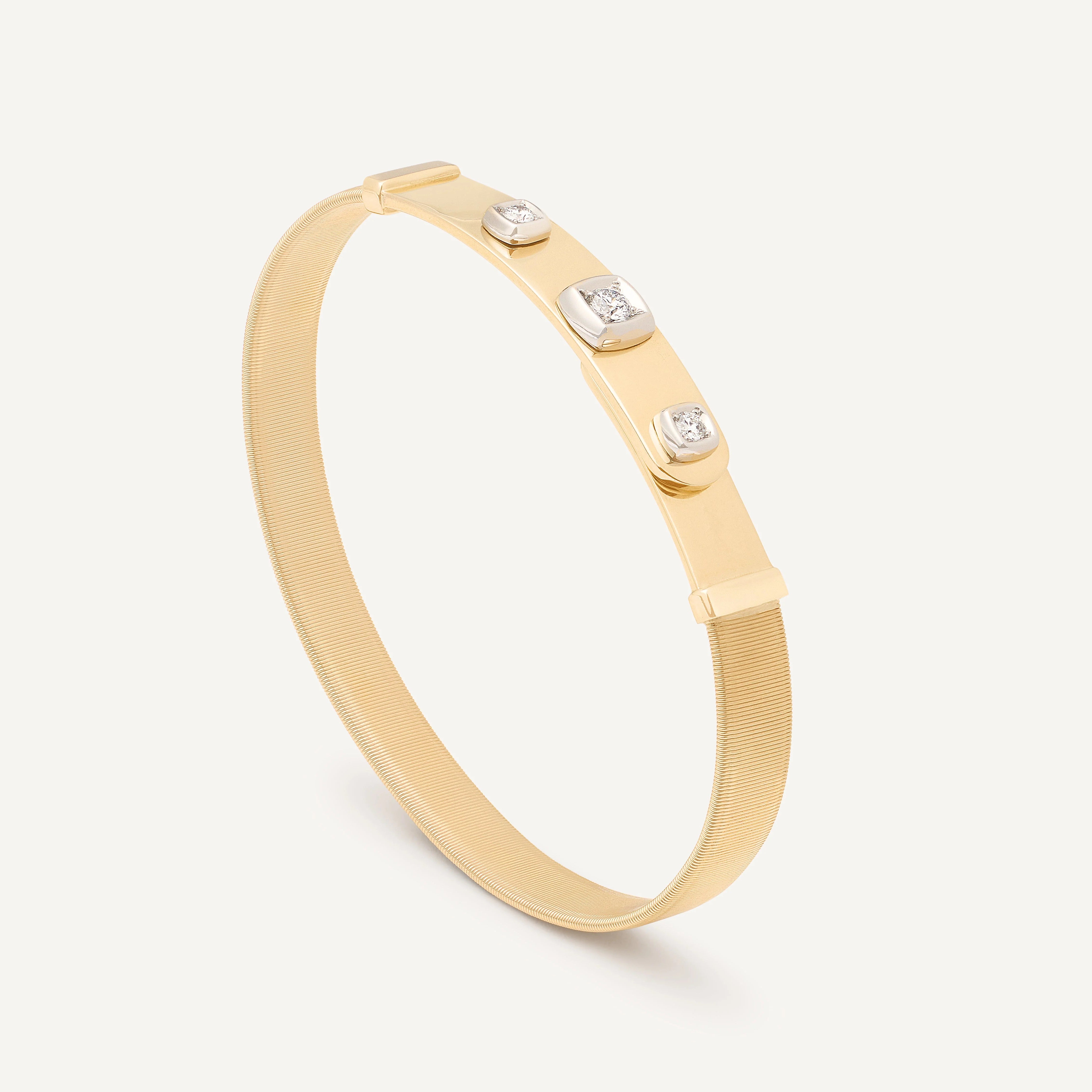 Marco Bicego Bracelet Marco Bicego Masai 18k Yellow and White Gold Diamond Coil Bangle Bracelet