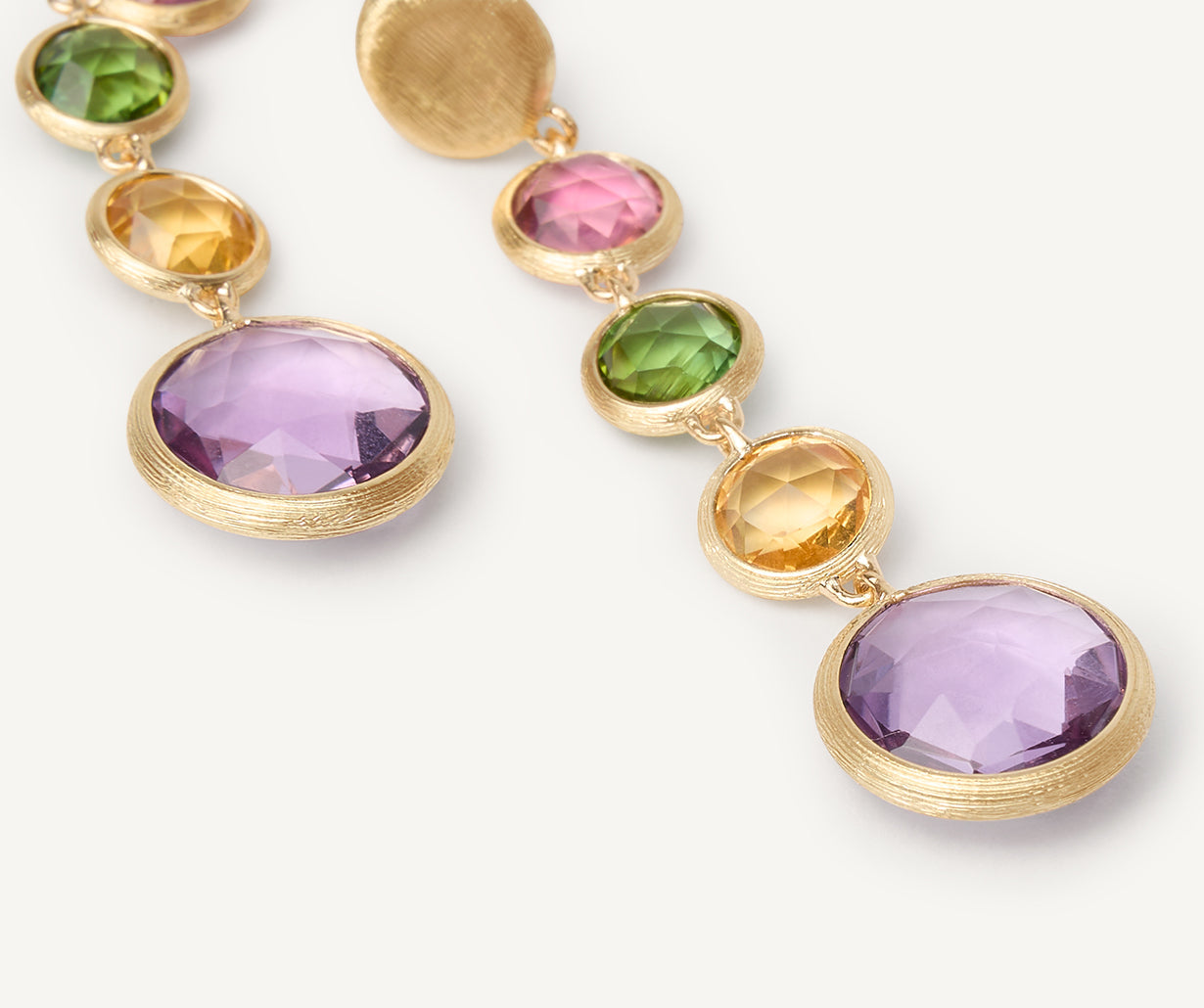 Marco Bicego Jaipur Color 18K Yellow Gold Multicolor Drop Earrings - view 2