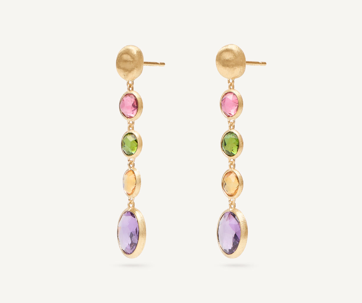 Marco Bicego Jaipur Color 18K Yellow Gold Multicolor Drop Earrings