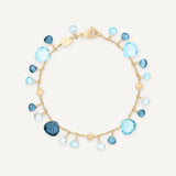 Marco Bicego Bracelet Marco Bicego Paradise 18k Yellow Gold Mixed Blue Topaz Bracelet