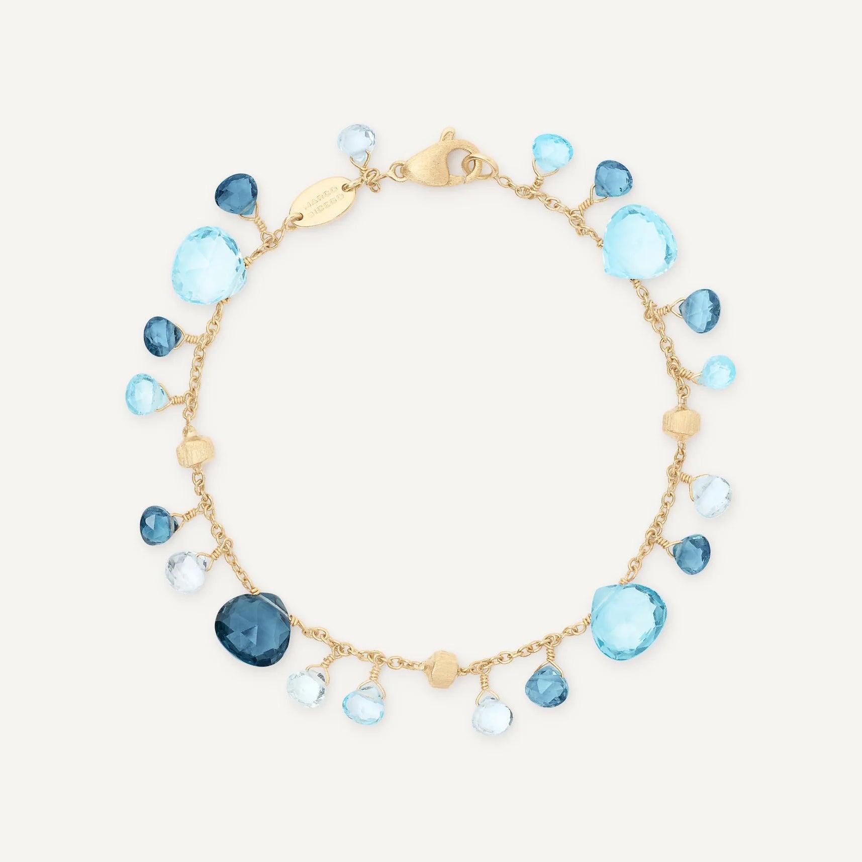 Marco Bicego Bracelet Marco Bicego Paradise 18k Yellow Gold Mixed Blue Topaz Bracelet