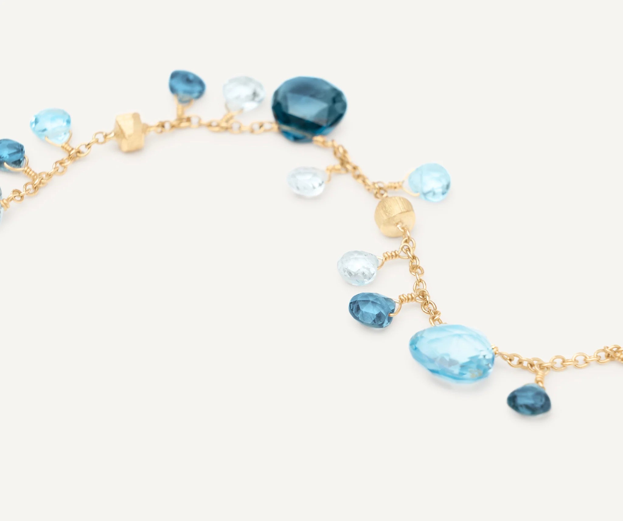 Marco Bicego Bracelet Marco Bicego Paradise 18k Yellow Gold Mixed Blue Topaz Bracelet
