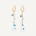 Marco Bicego Earring Marco Bicego Paradise Collection 18K Yellow Gold Single-Strand Topaz Earrings and Diamond Accent