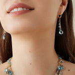 Marco Bicego Earring Marco Bicego Paradise Collection 18K Yellow Gold Single-Strand Topaz Earrings and Diamond Accent