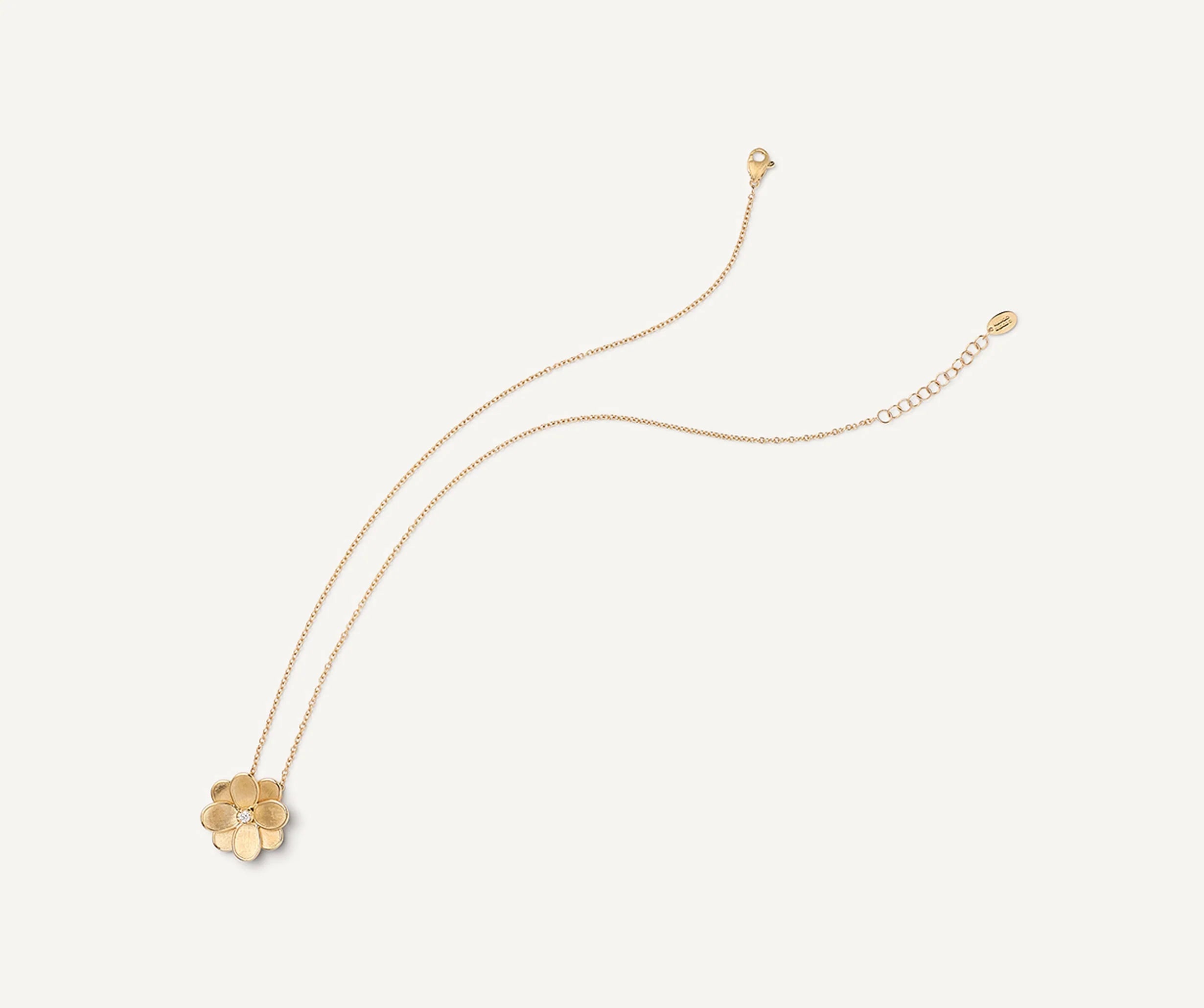 Marco Bicego Necklaces and Pendants Marco Bicego Petali 18K Yellow Gold Flower Pendant Necklace with Diamonds