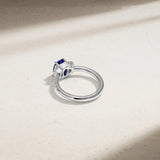 Mark Henry Ring Mark Henry 18k White Gold Nouveau Three Stone Oval 1.80cts Sapphire and Diamond Ring