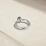 Mark Henry Ring Mark Henry 18k White Gold Oval Sapphire and Diamond Ring 7