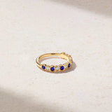 Mark Henry Wedding Band Mark Henry 18k Yellow Gold Bubbly Sapphire and Diamond Ring
