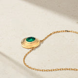 Mark Henry Necklaces and Pendants Mark Henry 18k Yellow Gold Colosseum Emerald Bezel Necklace