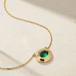 Mark Henry Necklaces and Pendants Mark Henry 18k Yellow Gold Colosseum Emerald Bezel Necklace