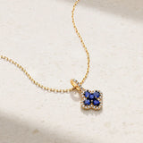 Mark Henry Necklaces and Pendants Mark Henry 18k Yellow Gold Felicity Blue Sapphire and Diamond Necklace