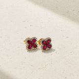 Mark Henry Earrings Mark Henry 18k Yellow Gold Felicity Ruby and Diamond Stud Earrings