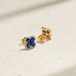 Mark Henry Earrings Mark Henry 18k Yellow Gold  Felicity Sapphire and Diamond Stud Earrings