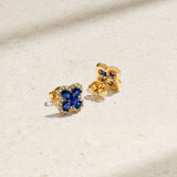 Mark Henry Earrings Mark Henry 18k Yellow Gold  Felicity Sapphire and Diamond Stud Earrings